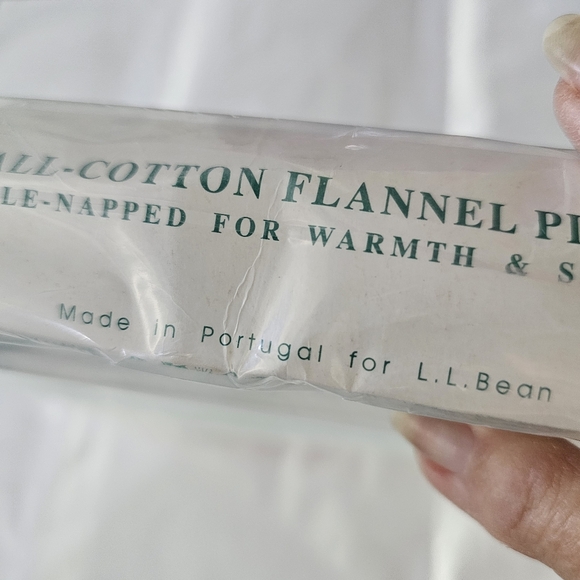 L.L.Bean All Cotton SOFT Flannel Pillowcases 1995 New in Pkg WILDWOOD Portugal - Picture 11 of 12